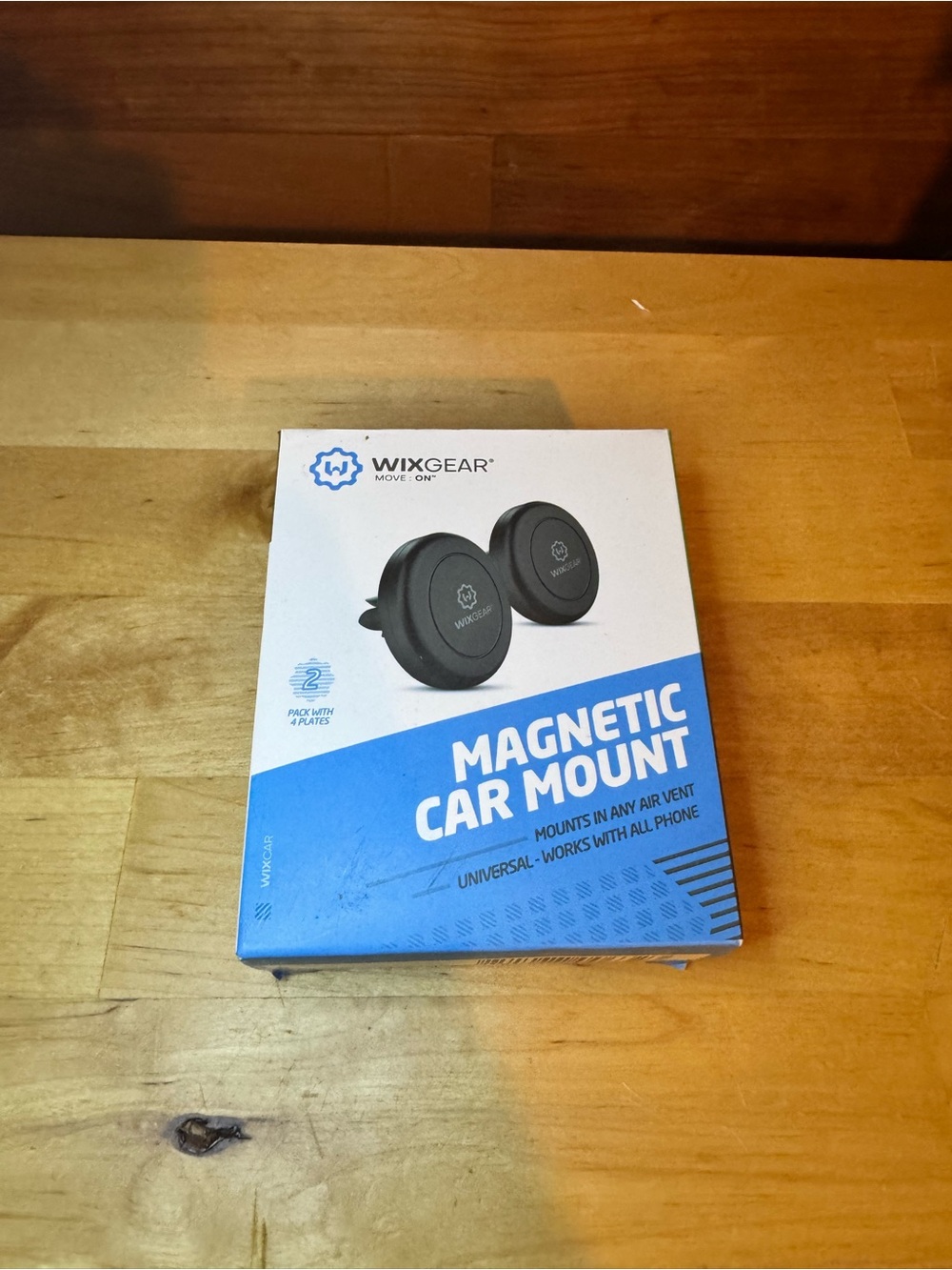 WixGear Magnetic Car Mount - Mount in any air vent - works with all phones